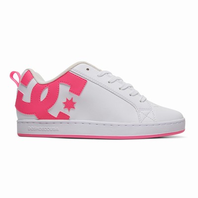 DC Court Graffik Women's White/Pink Sneakers Australia Sale EAO-861